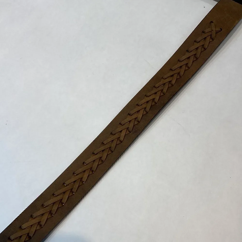 NEW Nocona Leather Belt Brown Size 26 Woven Braided 2454244